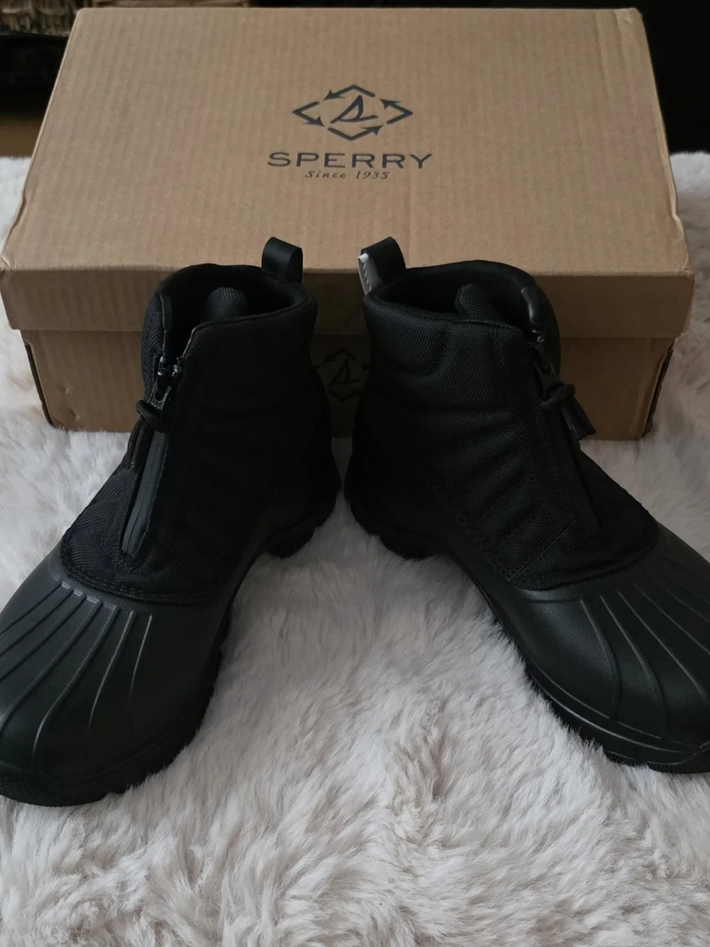 Sperry Women's Black Waterproof Duck Boot